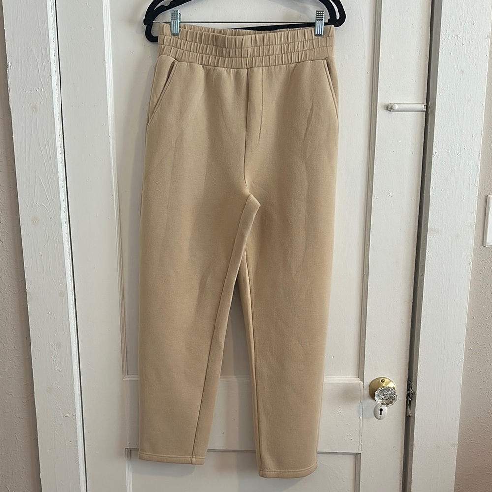 Elastic Waist Pull-On Pants - Cream